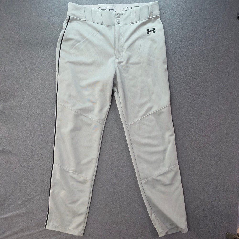 Under Armour Mens Baseball Pants Gray Loose Fit Athletic Sports Trousers Large